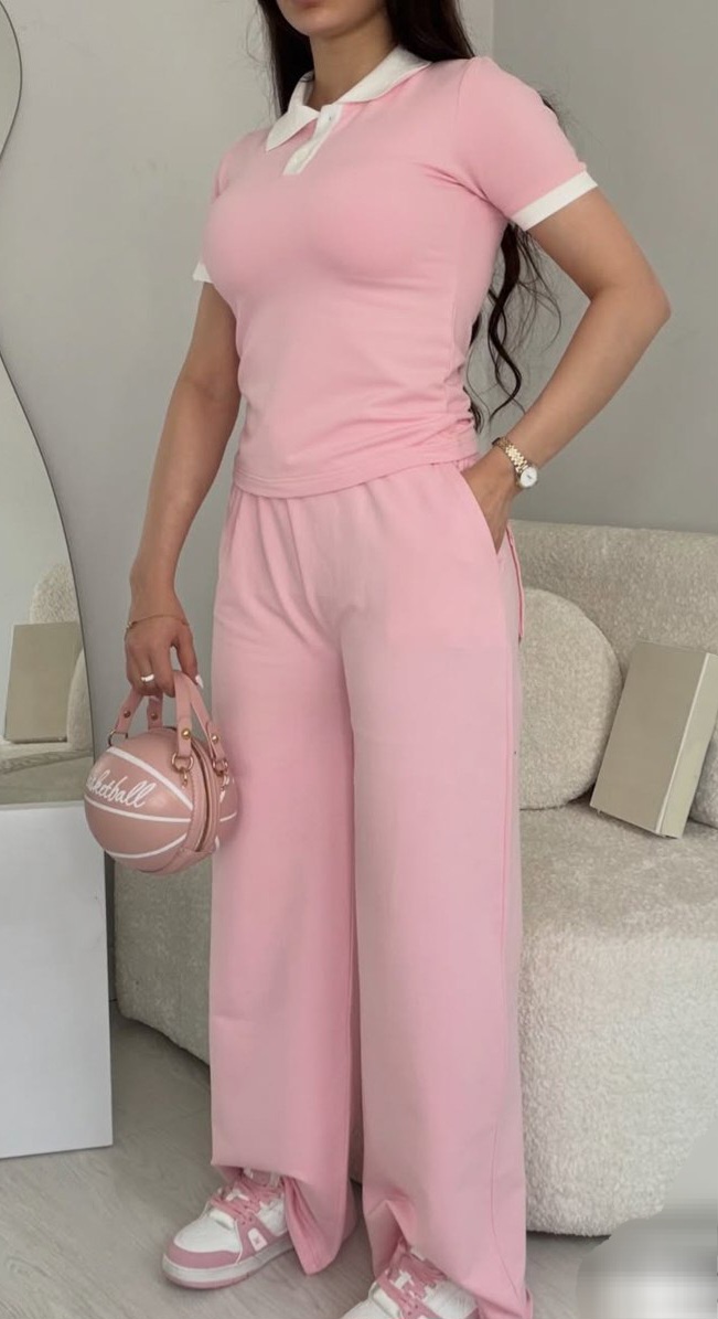 ست پلوشرت و شلوار بگ زنانه دو نخ گلکسی کد 80401